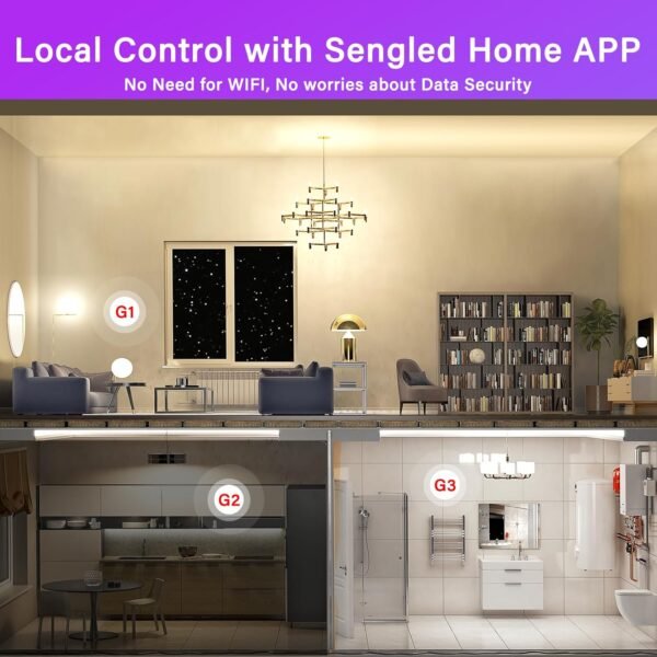 Sengled Dual Mode Smart Light Bulbs with Remote & App Control, LED Light Bulbs 2700K-6500K Dimmable, Remote Control Light Bulbs 60W Equiv, Group Control, Timing, Sunrise & Sunset (4P, No Remote) - Image 4