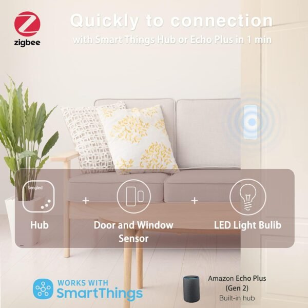 Sengled Smart Window & Door Sensor, Hub Required, Compatible with Alexa, Google Assistant and SmartThings, Echo 4th, Echo Show 10, Echo Plus, 2 Count (Pack of 1) - Image 6