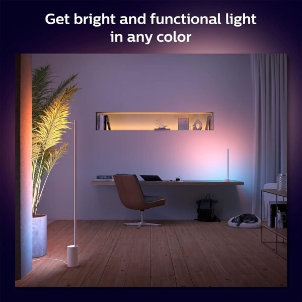 Philips Hue Signe Smart Floor Lamp, White - White and Color Ambiance LED Color-Changing Light - 2 Pack - Control with Hue App - Compatible with Alexa, Google Assistant, and Apple Homekit - Image 5