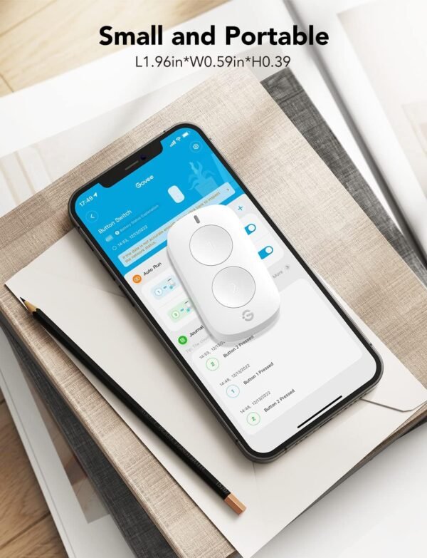 GoveeLife Smart Mini Double Button Switch, Group Control Multiple Devices, Versatile Wireless Control Button, Battery Powered, Supports Most GoveeLife Smart Products - Image 9