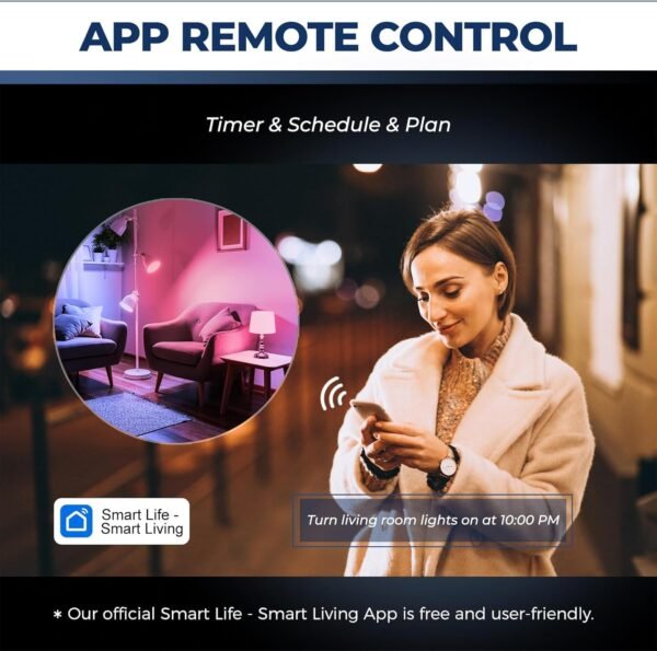 Smart Light Bulbs, 1350LM 100W Equivalent, A19 E26 WiFi Smart Bulb Compatible with Alexa & Google Assistant, No Hub Required, 2.4GHz WiFi Only, ETL Listed,1PC - Image 6