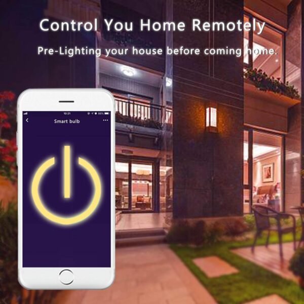 Smart Bulbs Smysen: Smart Light Bulb, Smart Bulb Alexa Amysen,810 Lumen, A19 LED Smart Home Light Bulb, Compatible with Alexa and The Google Assistant, No Hub Required 2-Pack - Image 4