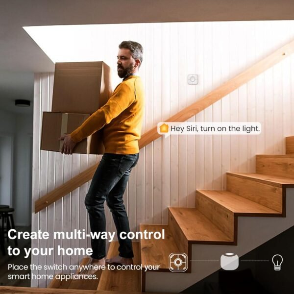 Smart Button, 5-Keys Smart Switch, Scene Controller, Compatible with Apple HomeKit, Automatically Trigger Accessories & Scenes-Thread (iOS 17.4 or Later is Required) - Image 5