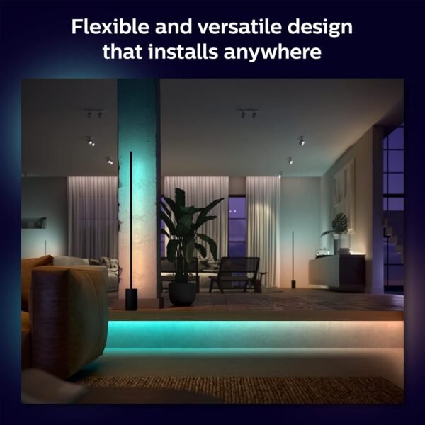 Philips Hue Indoor 6-Foot Smart LED Light Strip Base Kit with Plug - Flowing Multicolor Effect - 1 Pack - Control with Hue App - Works with Alexa, Google Assistant and Apple HomeKit - Image 4