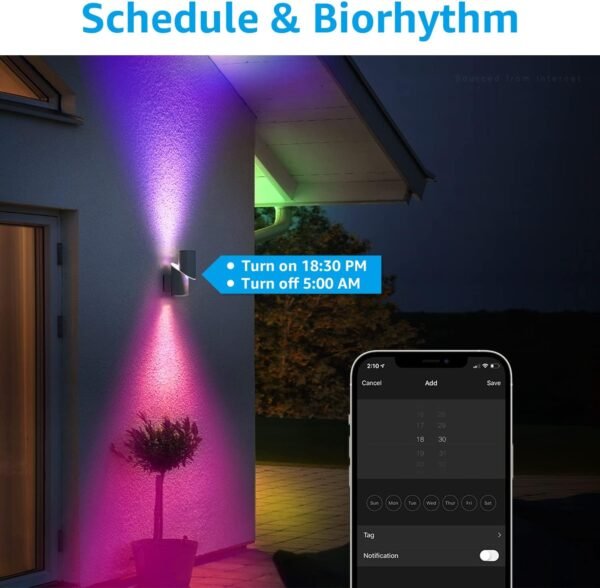 TORCHSTAR GU10 WiFi Smart Spotlight Bulbs, 2000K-5000K RGB LED Color Changing Light, Compatible with Alexa Google Home & Smart Life, 5W 40W Equivalent, Dimmable, No Hub Required - Image 7