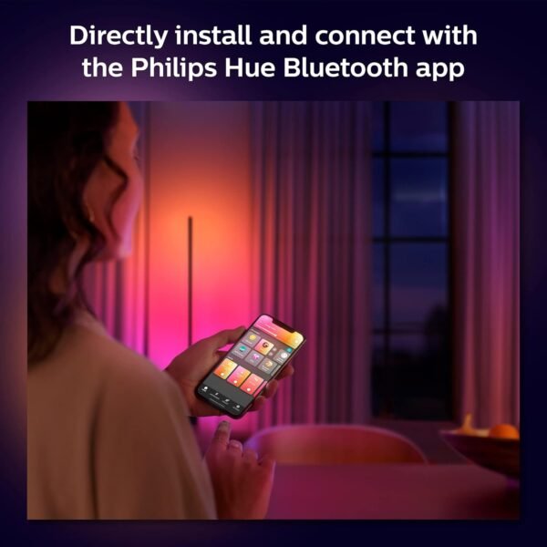 Philips Hue Indoor 6-Foot Smart LED Light Strip Base Kit with Plug - Flowing Multicolor Effect - 1 Pack - Control with Hue App - Works with Alexa, Google Assistant and Apple HomeKit - Image 7