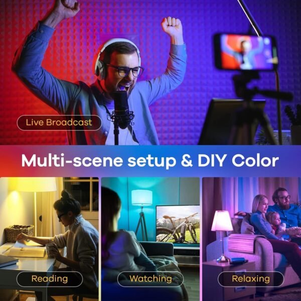 Linkind Matter Smart RGBTW Bulb, Color Changing Light Bulbs Music Sync, Bundle with Linkind Matter Smart Plug, Work with Apple Home, Siri, Alexa, Google Home, SmartThings - Image 7
