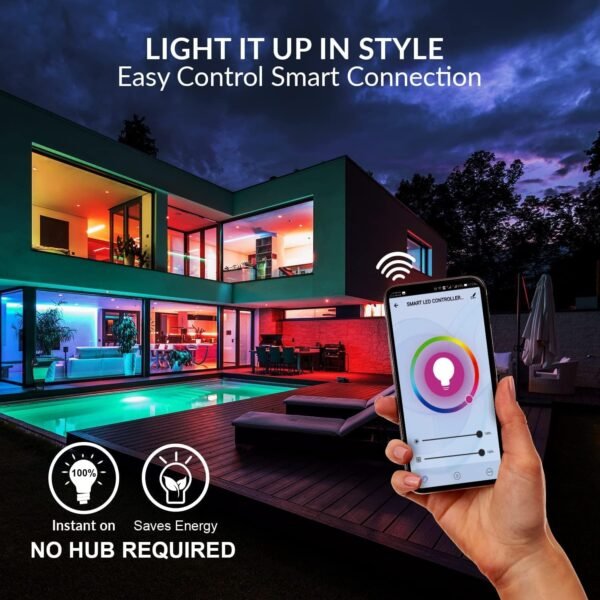 Himalayan Glow LED Light Bulb, RGB Color Changing & Dimmable, 9.5 Watts WiFi Control Multicolor Bulb, Compatible with Alexa, Google Home & Mobile App, Best for Home Décor - 2 Counts - Image 5
