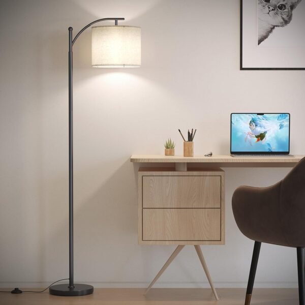 SUNMORY ARC Floor lamp, Smart APP Remote Control Standing Floor lamp with RGB Bulb, Tall Lamp with Hanging Lampshade, Dimmable Floor Lamp, Modern Floor Lamps for Living Room, Bedroom, Office - Image 7