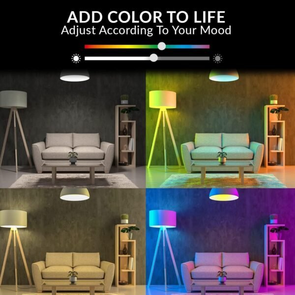 Himalayan Glow LED Light Bulb, RGB Color Changing & Dimmable, 9.5 Watts WiFi Control Multicolor Bulb, Compatible with Alexa, Google Home & Mobile App, Best for Home Décor - 2 Counts - Image 3