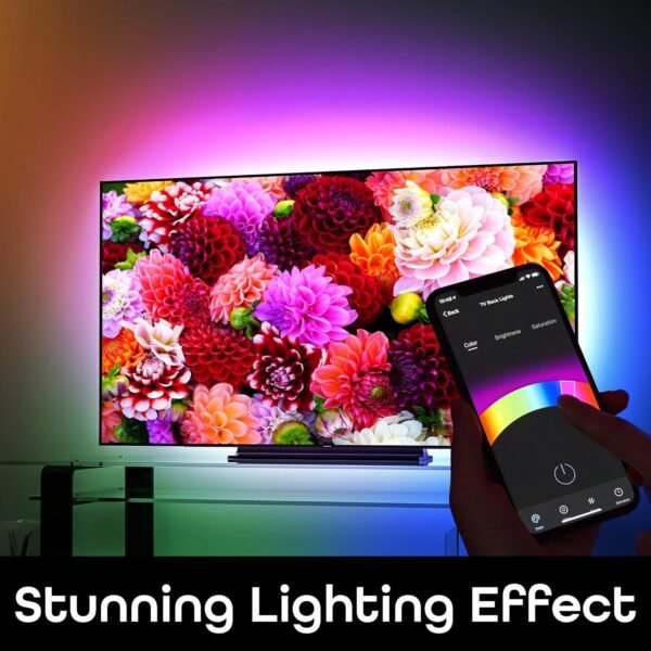 Geeni Smart LED Strip Lights,RGBWW Color Changing,Weatherproof,Timer & Scenes, Dimmable,Tunable White, Works with Alexa & Google Home 9.8ft - Image 2