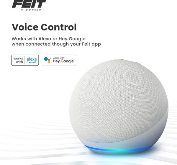 Feit Electric BR30 Smart LED Light Bulb, 60W Equivalent, Tunable White, Wi-Fi Enabled, Alexa & Google Home Compatible, E26 Base, 90+ CRI, Non-Dimmable, 800 Lumens, 25,000-Hour Lifetime, BR30/CCT/CA/AG - Image 7