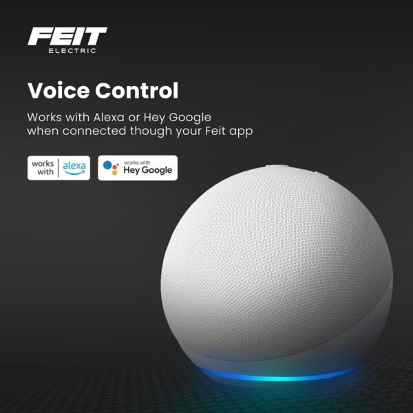 Feit Electric Smart LED Garage Light, RGBW 3 Panel, WiFi 2.4GHz, Screw-in LED Shop Light Bulb, Works with Alexa and Google Home Assistant, E26, 4000 Lumens, Garage Ceiling Light, ADJ4000/RGBW/LED/AG - Image 7
